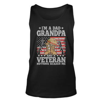 Im A Dad Grandpa And A Veteran Fathers Day 237 Unisex Tank Top - Monsterry