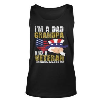 Im A Dad Grandpa And Veteran Fathers Day Unisex Tank Top | Mazezy