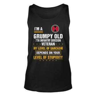 Im A Grumpy Old 7Th Infantry Division Veteran Unisex Tank Top | Mazezy