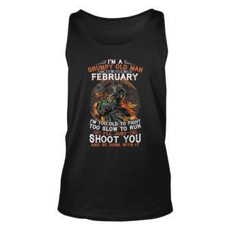 Im A Grumpy Old Man I Was Born In February Gift For Mens Unisex Tank Top | Mazezy