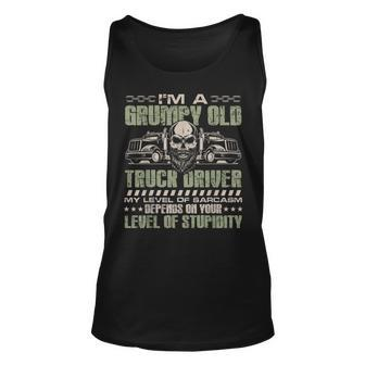 Im A Grumpy Old Truck Driver Gift Gift For Mens Unisex Tank Top | Mazezy