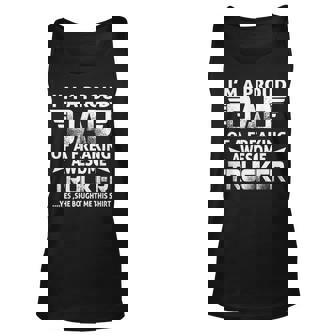 Im A Proud Dad Of A Freaking Awesome Trucker For Father Unisex Tank Top | Mazezy