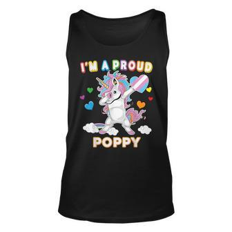 Im A Proud Transgender Poppy Lgbt Pride Dabbing Unicorn Unisex Tank Top | Mazezy