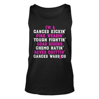 I'm A Cancer Kicking Pink Wearing Breast Cancer Awareness Tank Top - Seseable