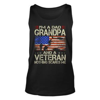 I'm A Dad Grandpa And Veteran Retro Papa Grandpa Tank Top - Seseable