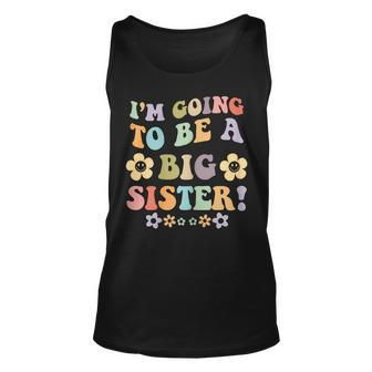 Im Going To Be A Big Sister Floral Design For Girls Unisex Tank Top - Seseable