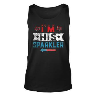 Im His Sparkler His And Her 4Th Of July Matching Couples Unisex Tank Top | Mazezy