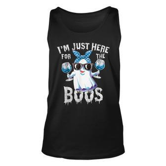 I'm Just Here For The Boos Cute Ghost Halloween Tank Top - Seseable