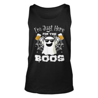 I'm Just Here For The Boos Ghost Halloween Drinking Tank Top - Seseable