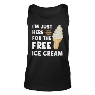 I'm Just Here For The Free Ice Cream Family Cruise Tank Top - Monsterry CA