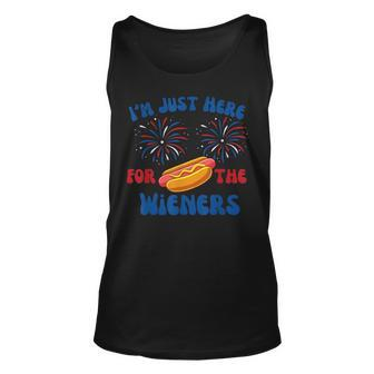 Im Just Here For Weiners Funny 4Th July Hot Dog Unisex Tank Top | Mazezy