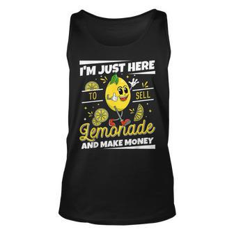 Im Just Here To Sell Lemonade Stand Boss Funny Lemon Juice Unisex Tank Top - Monsterry CA