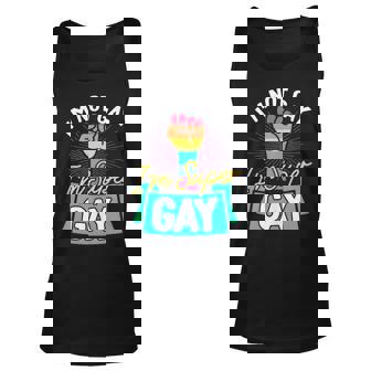 Im Not Gay Im Super Gay Pride Flag Funny Cute Trendy Style Unisex Tank Top | Mazezy