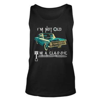I'm Not Old I'm Classic Dad Retro Colour Vintage Muscle Car Tank Top - Seseable