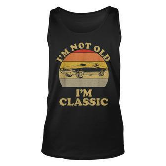 Im Not Old Im Classic Retro Vintage Sunset Classic Car Unisex Tank Top | Mazezy DE