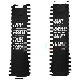 Im Not Perverted Im Just Italian Funny Italy Cute Unisex Tank Top | Mazezy