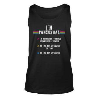 Im Pansexual Lgbt-Q Homosexuality Pan Pride Proud Ally Unisex Tank Top | Mazezy CA