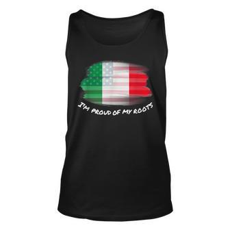 I'm Proud Of My Roots Vintage Italian American Flag Tank Top - Monsterry CA