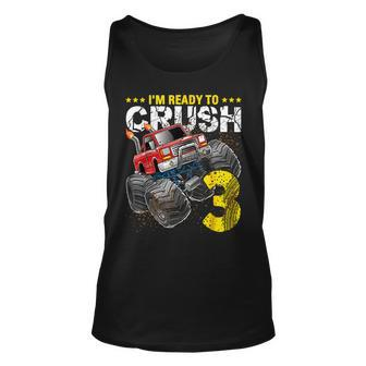 I'm Ready To Crush 3 Monster Truck 3Rd Birth Boys Tank Top - Seseable