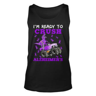 I'm Ready To Crush Alzheimer's Dinosaur Truck Boys Toddler Tank Top - Monsterry CA