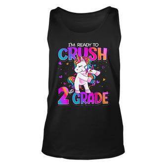 Im Ready To Crush 2Nd Grade Unicorn Back To School Girls Unisex Tank Top - Monsterry