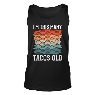 I'm This Many Tacos Old Mexican Food Taco Lover Tank Top | Mazezy