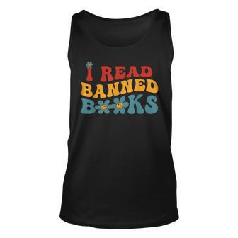 Im With The Banned Book Lover I Read Banned Books Groovy Unisex Tank Top - Thegiftio UK