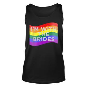 Im With The Brides Lesbian Gay Wedding Party Unisex Tank Top | Mazezy