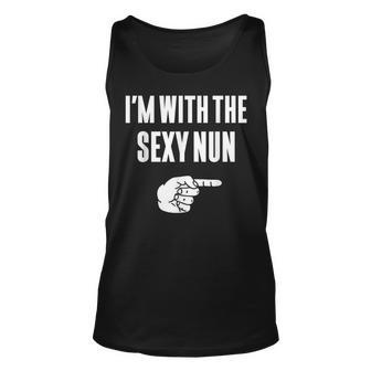 Im With The Sexy Nun Funny Halloween Couple Costume Gift Unisex Tank Top | Mazezy