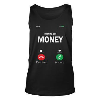 Incoming Call Money Is Calling Illustration Graphic Tank Top - Seseable