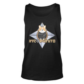 Incorginito - Funny Corgi Dog Ninja Joke Pun Unisex Tank Top | Mazezy