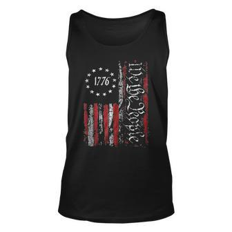Independence Day American Flag Patriotic 1776 We The People Unisex Tank Top | Mazezy