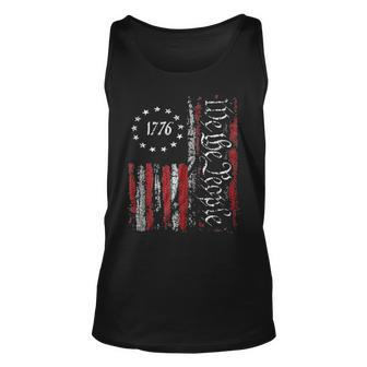 Independence Day American Flag Patriotic 1776 We The People Unisex Tank Top - Monsterry