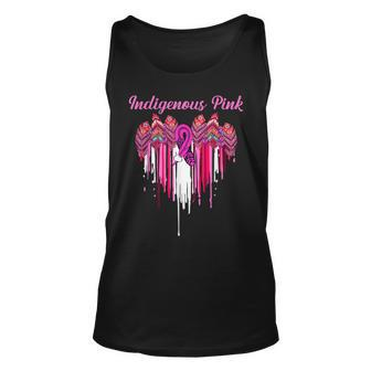 Indigenous Breast Cancer Awareness Feather Pink Ribbon Tank Top - Monsterry