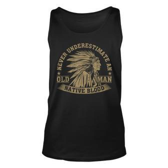 Indigenous Never Underestimate An Old Man With Native Blood Tank Top | Mazezy