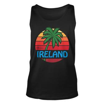 Ireland Retro Summer Palm Tree Beach Souvenir Summer Tank Top | Mazezy