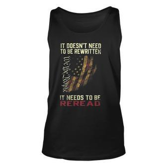It Doesnt Need To Be Rewritten We The People On Back Unisex Tank Top - Seseable