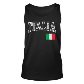 Italia Italian Flag Italy Distressed Tank Top | Mazezy