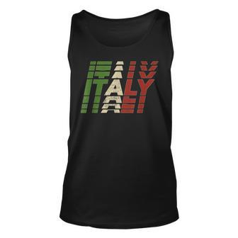 Italia Italian Flag In Letters Tank Top | Mazezy