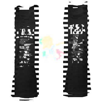 Italia Soccer Boy Italian Italy Flag Map Sports Team Coach Unisex Tank Top | Mazezy