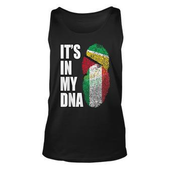 Italian And Guyanese Mix Dna Flag Heritage Unisex Tank Top | Mazezy