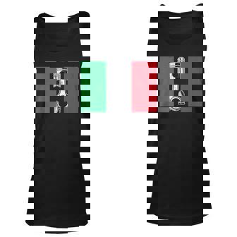 Italian Car & Diesel Mechanic Italy Flag Piston Muscle Auto Tank Top | Mazezy