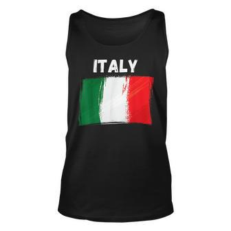 Italy Flag Holiday Vintage Grunge Italian Flag Unisex Tank Top | Mazezy