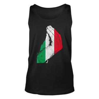 Italy Hand Gesture Italia Italian Flag Pride Funny Unisex Tank Top - Seseable