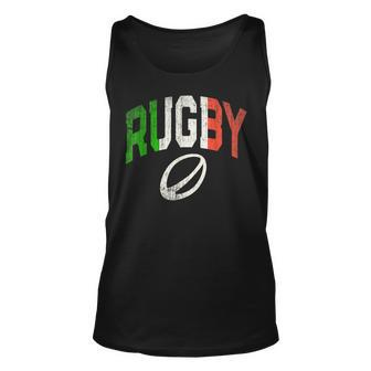 Italy Rugby Italian Athletic Varsity Crew Flag Colors Unisex Tank Top | Mazezy