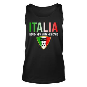 Italy Soccer 2020 2021 Italia Italian New York Chicago Unisex Tank Top | Mazezy