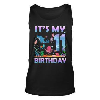 It's My 11Th Birthday Sea Fish Ocean Animals 11 Years Old Tank Top - Thegiftio UK