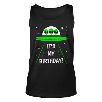 It's My Birthday Cute Alien Ufo Ship In Space Alien Tank Top | Mazezy UK