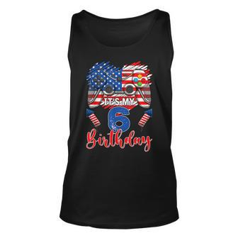 Its My 6Th Birthday 6 Years Old July 4Th Gamer Controller Unisex Tank Top | Mazezy CA