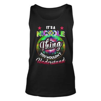 Its A Nickole Thing Tie Dye 60S 70S Hippie Nickole Name 70S Vintage Tank Top | Mazezy